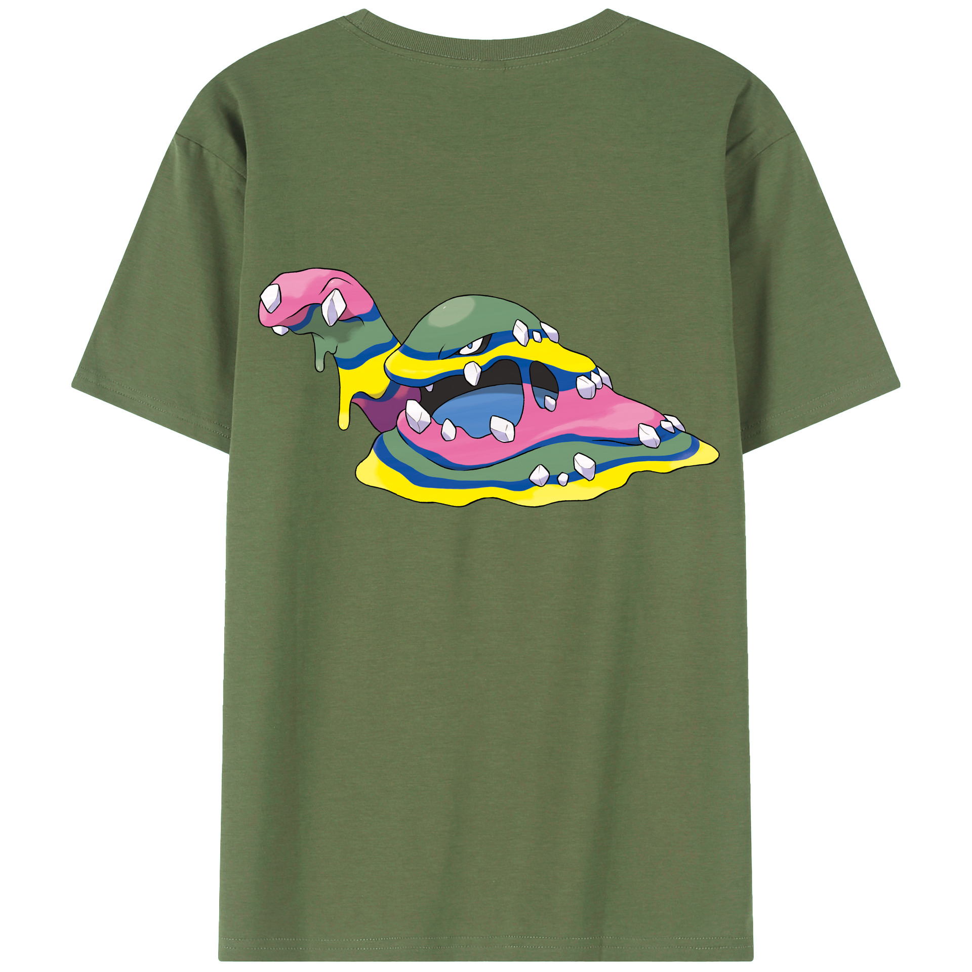（画像用） ポケットモンスター Pokémon 綿100％ メンズ半袖Tシャツ（バックプリント） 通気性